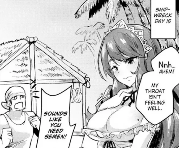 LF Mono Source: 1girl, 1boy, big breasts, trees, hut, headwear,