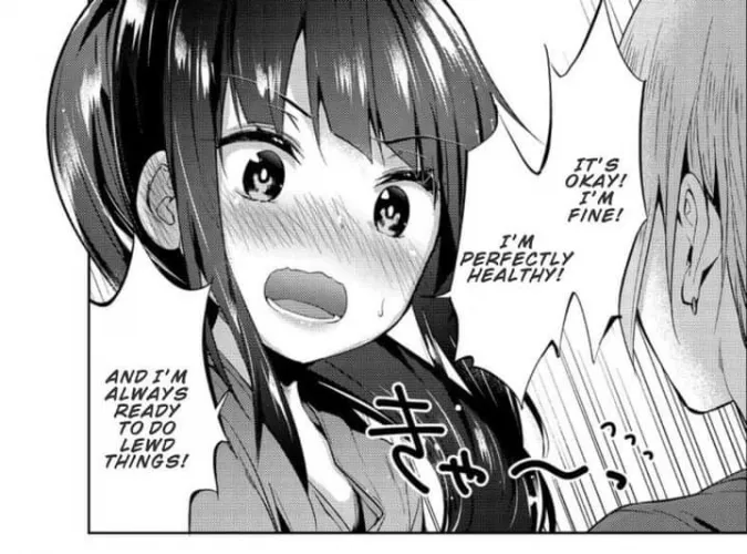 LF Mono Source : 1girl, 1boy?, blushing, open mouth, earring,