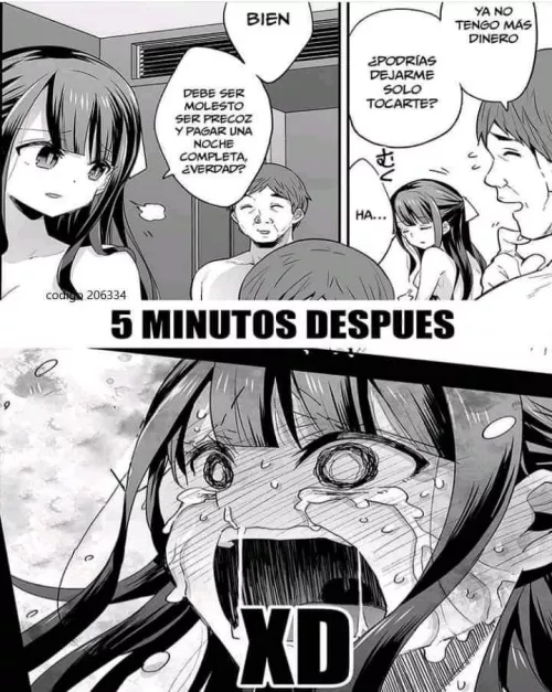 LF Mono Source: 1girl, 1boy, meme, spanish text, crying, bangs, tears, open mouth, blush