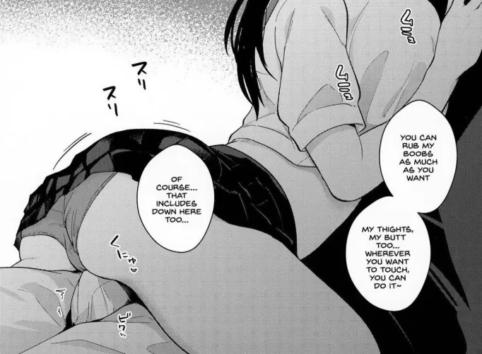 LF mono source: 1girl, 1boy, schoolgirl, panties, girl on top