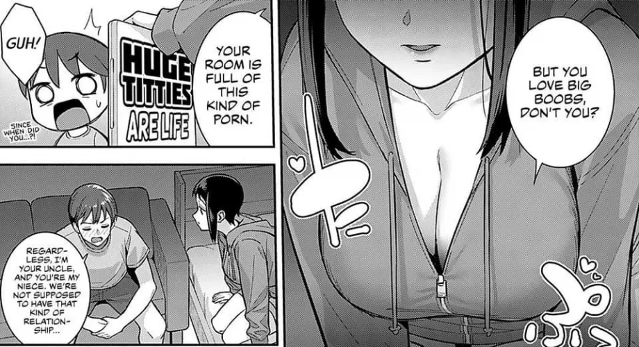 LF Mono Source: 1girl, 1boy, uncle, niece, incest, short hair, big boobs,