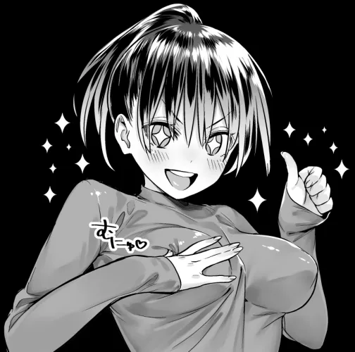 LF Mono source: 1girl, black hair, big tits