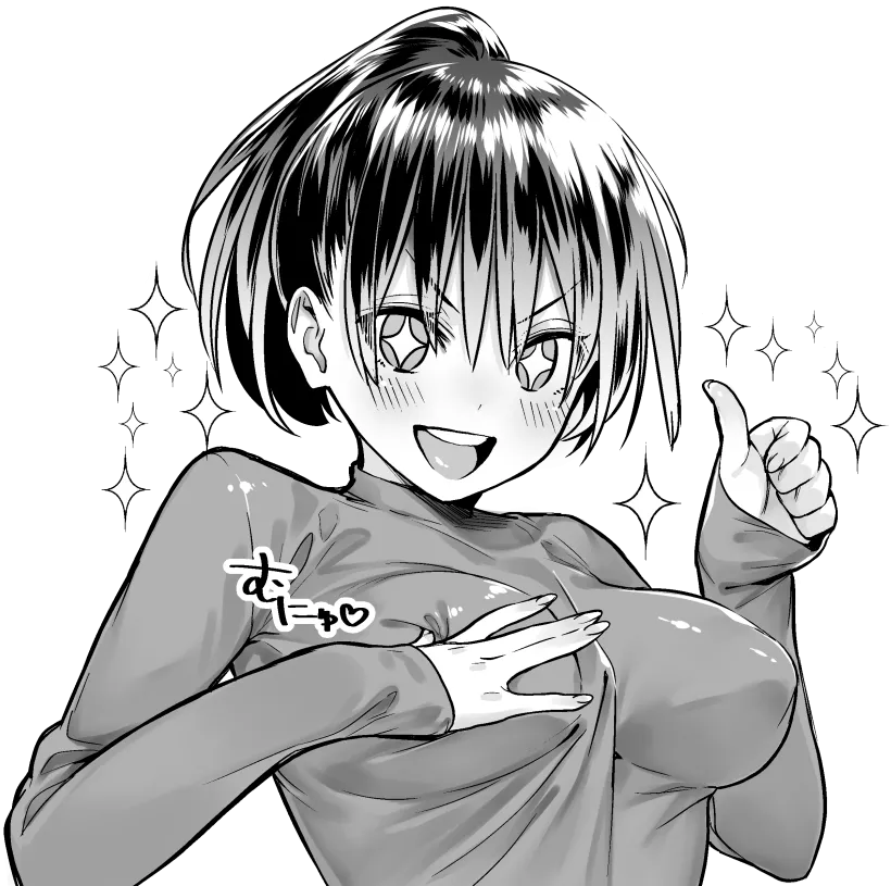 LF Mono source: 1girl, black hair, big tits