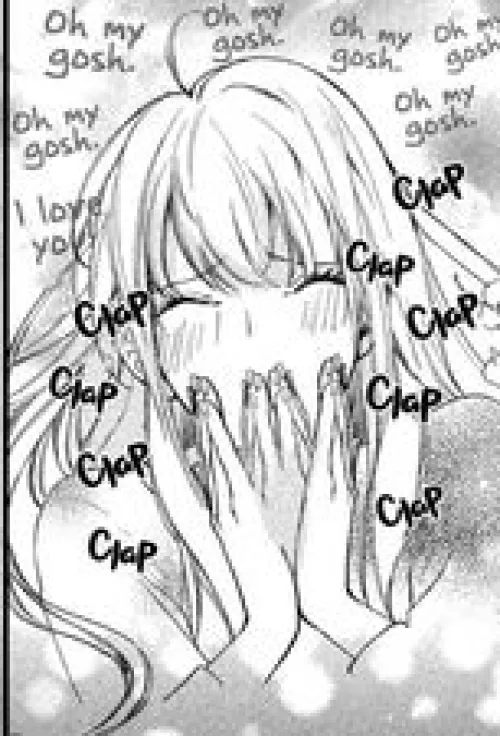 LF Mono Source: 1girl, closed eyes, clapping, sfx,