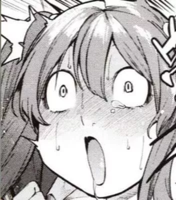 LF mono source: 1girl, saliva, sweating, tears, ahegao, twintails.