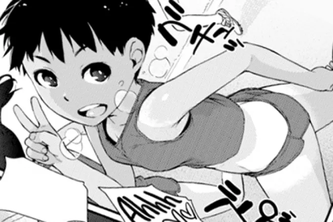 LF Mono Source: 1girl, tanlines, on trackfield, shorthair/pixie cut, bloomers, peace sign,