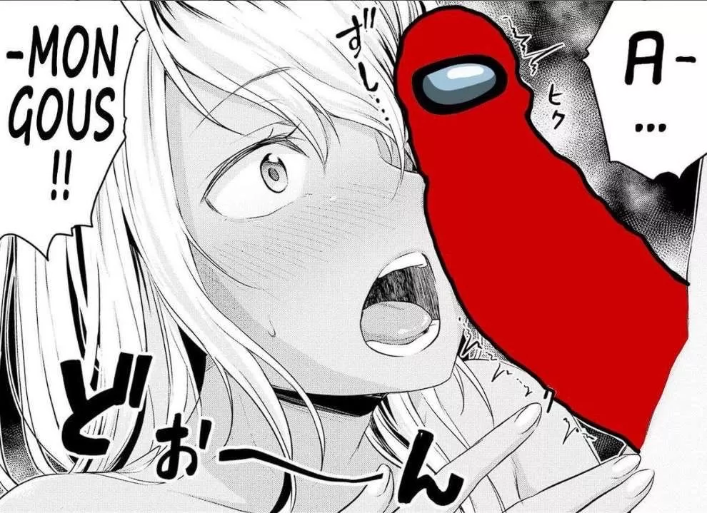 LF mono source: meme, a-mongous!!, dick on face, blushing, blonde, surprised LF mono source: meme, a-mongous!!, dick on face, blushing, blonde, surprised