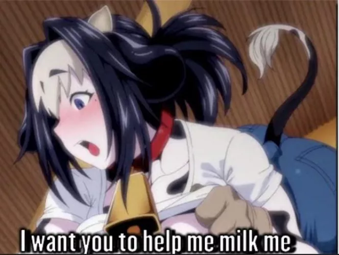 Lf mono source: What is this sauce with a blue haired cow girl getting milked blushing pale that has a ponytail