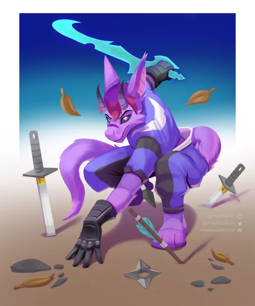 Like a ninja! Art by me!