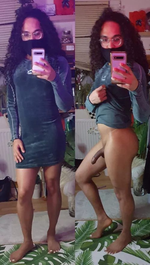 like what I'm hiding under my dress 🙈