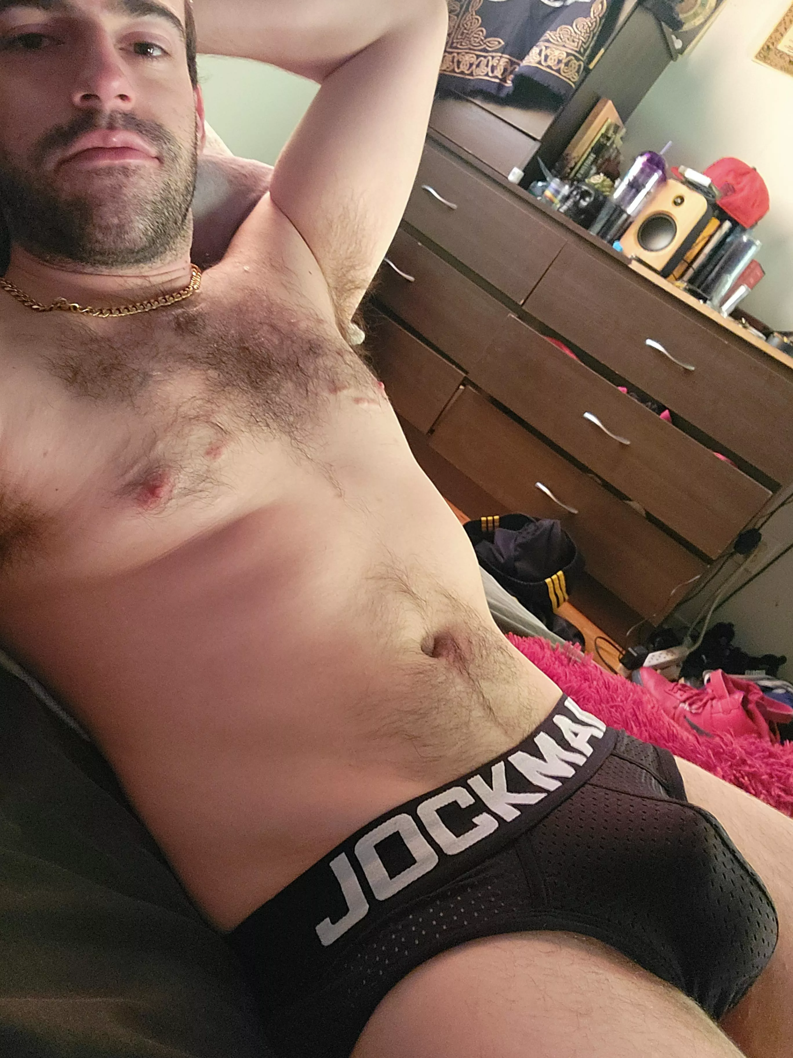 Long day at works, now at least I can relax in my underwear ;) Long day at works, now at least I can relax in my underwear ;)
