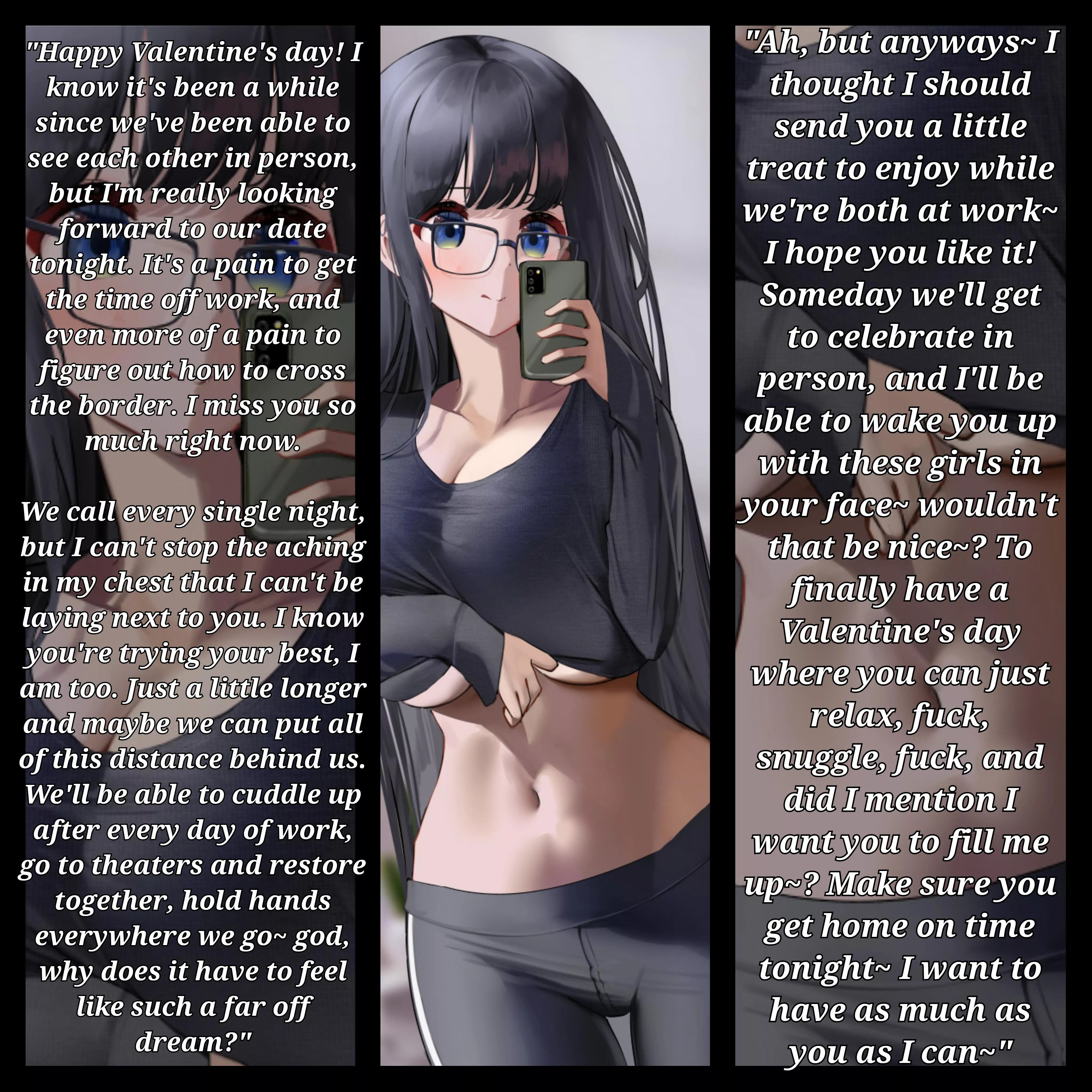 Long Distance Valentine~ [LDR] [Wholesome] [Dirty talk] [god I'm coping with captions because I can't be with mine what's wrong with me]