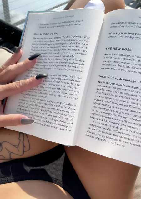 Long weekend of birthday shenanigans — settling down to a solid read 🍹💃📖🤓