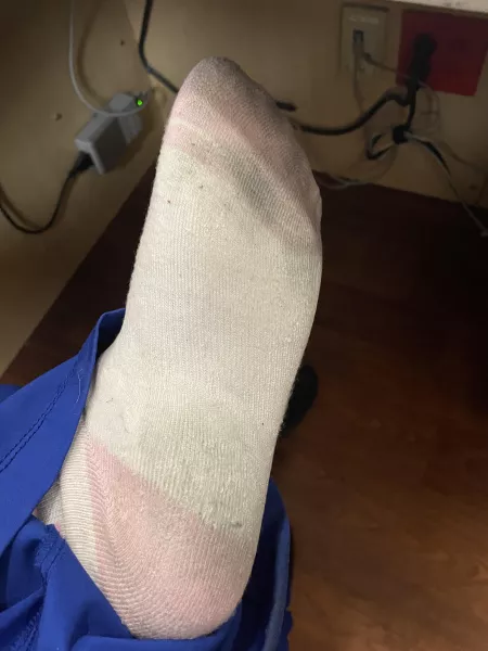 Look at how gross these socks are after only a 12hr nursing shift. Theyβre so sweaty. DM me if interested.