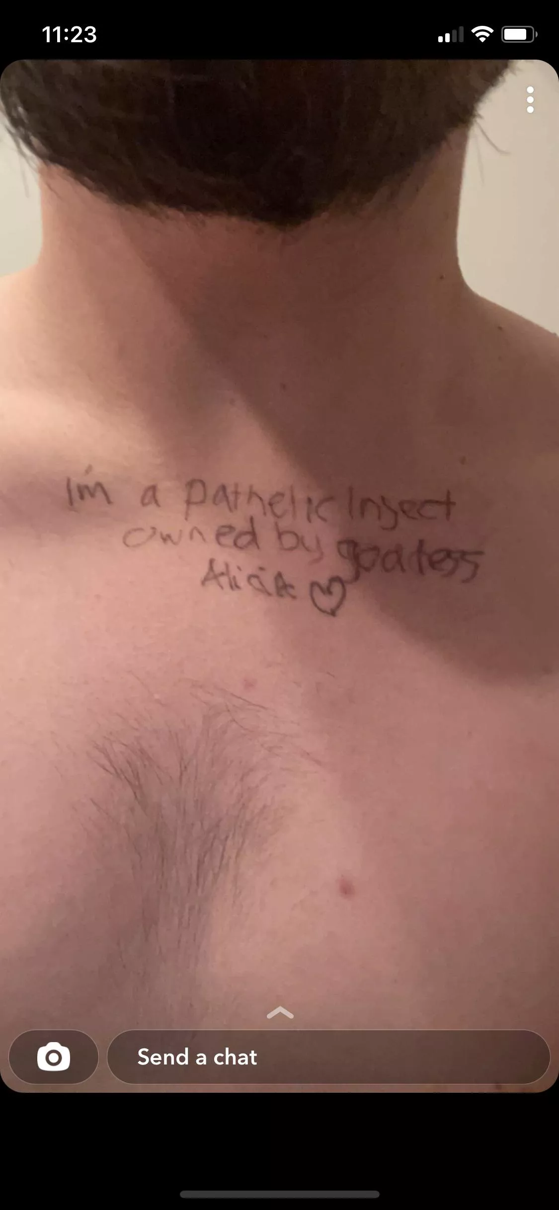 Look at this sissy bitch, so worthless the only good thing he has is me π Look at this sissy bitch, so worthless the only good thing he has is me π