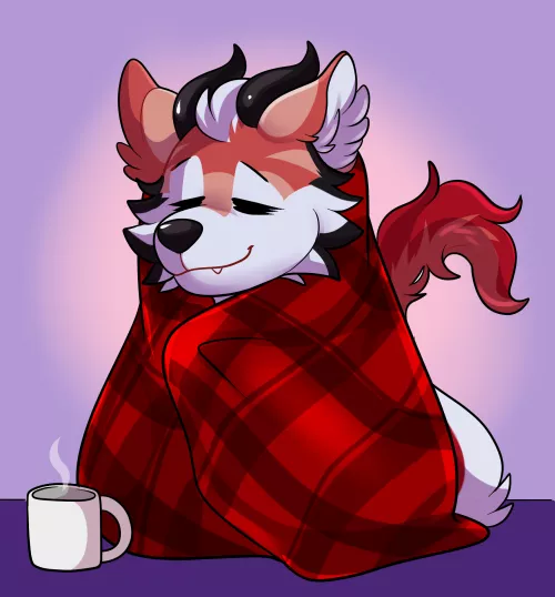 Looking cozy (art by @ectodrool on twitter)