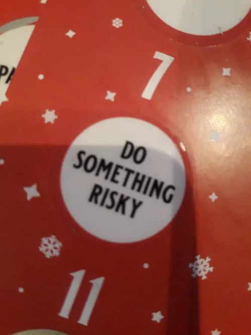 Looking for some crazy ideas: Today's kink calendar requires me to