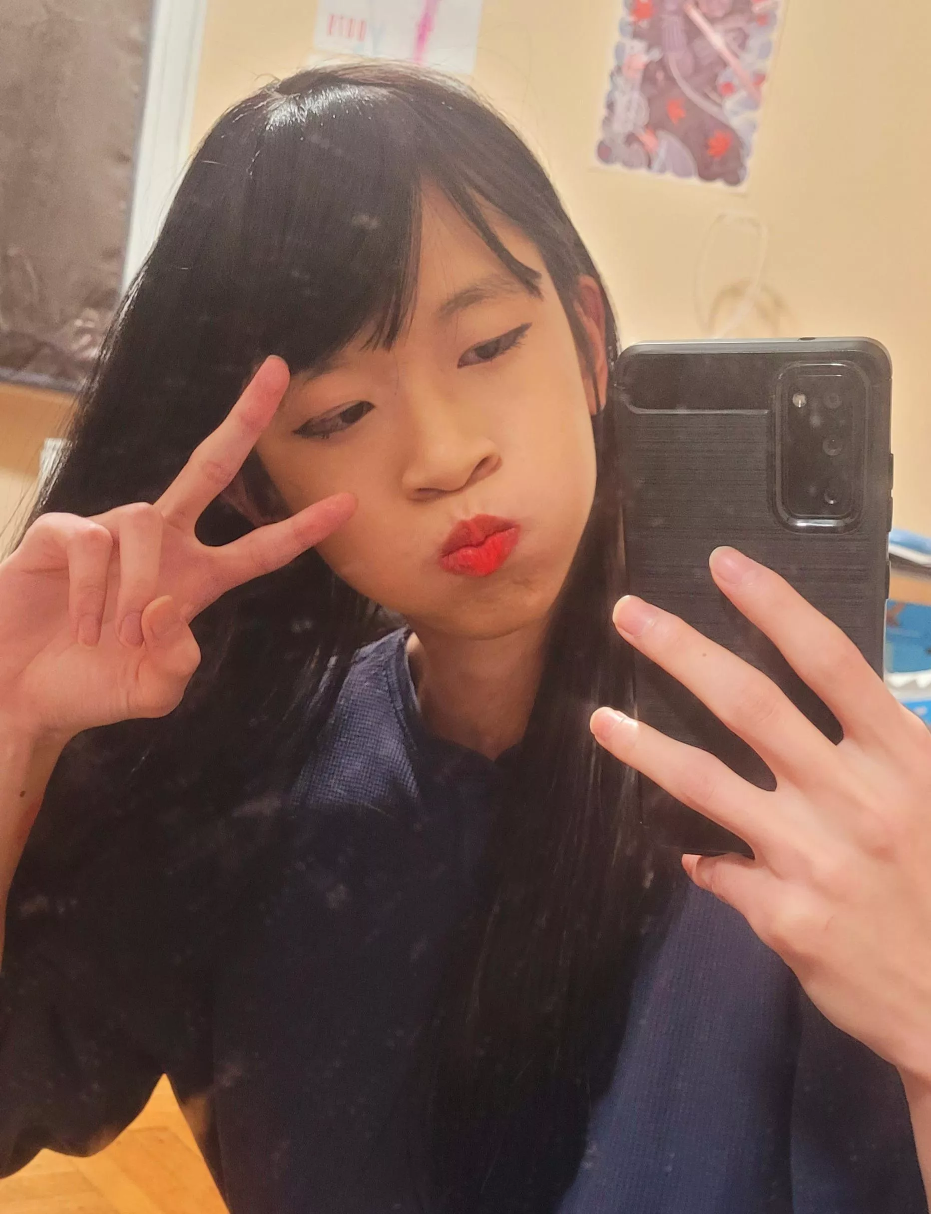 Looking like a cute japanese schoolgirl with this wig and im all for it