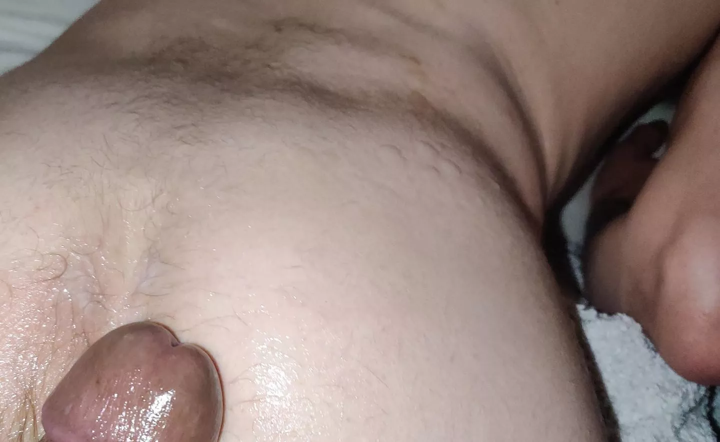 Looks like I made a bit of a mess on my bi curious mates ass 😅🍑💦💦💦