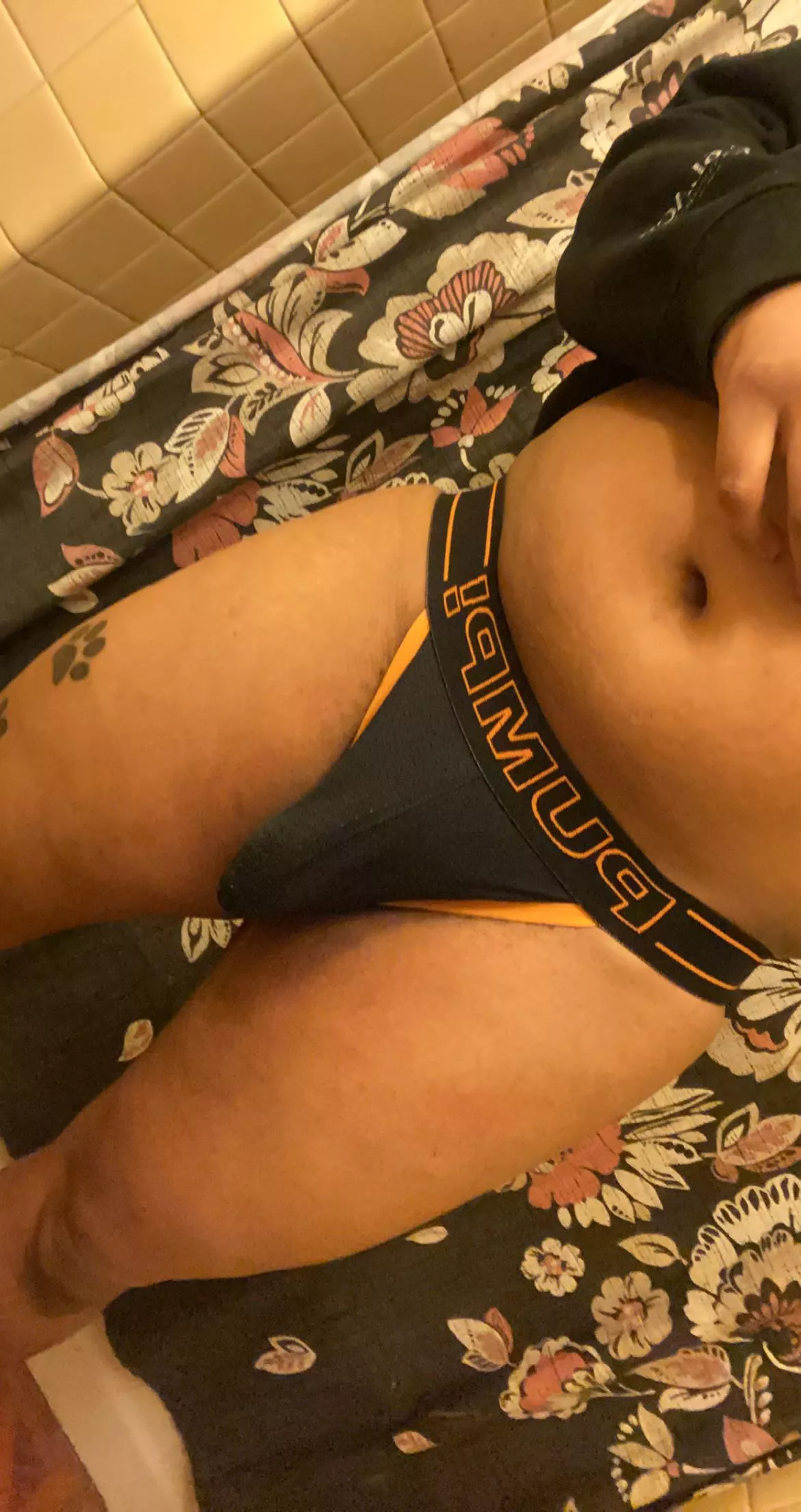 love my new jock🖤🧡 #PUMP!