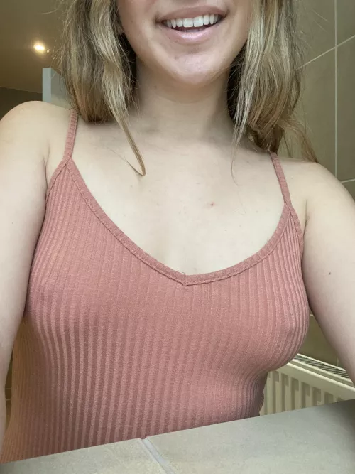 Love the feeling of the material against my nipples when I walk to the shops