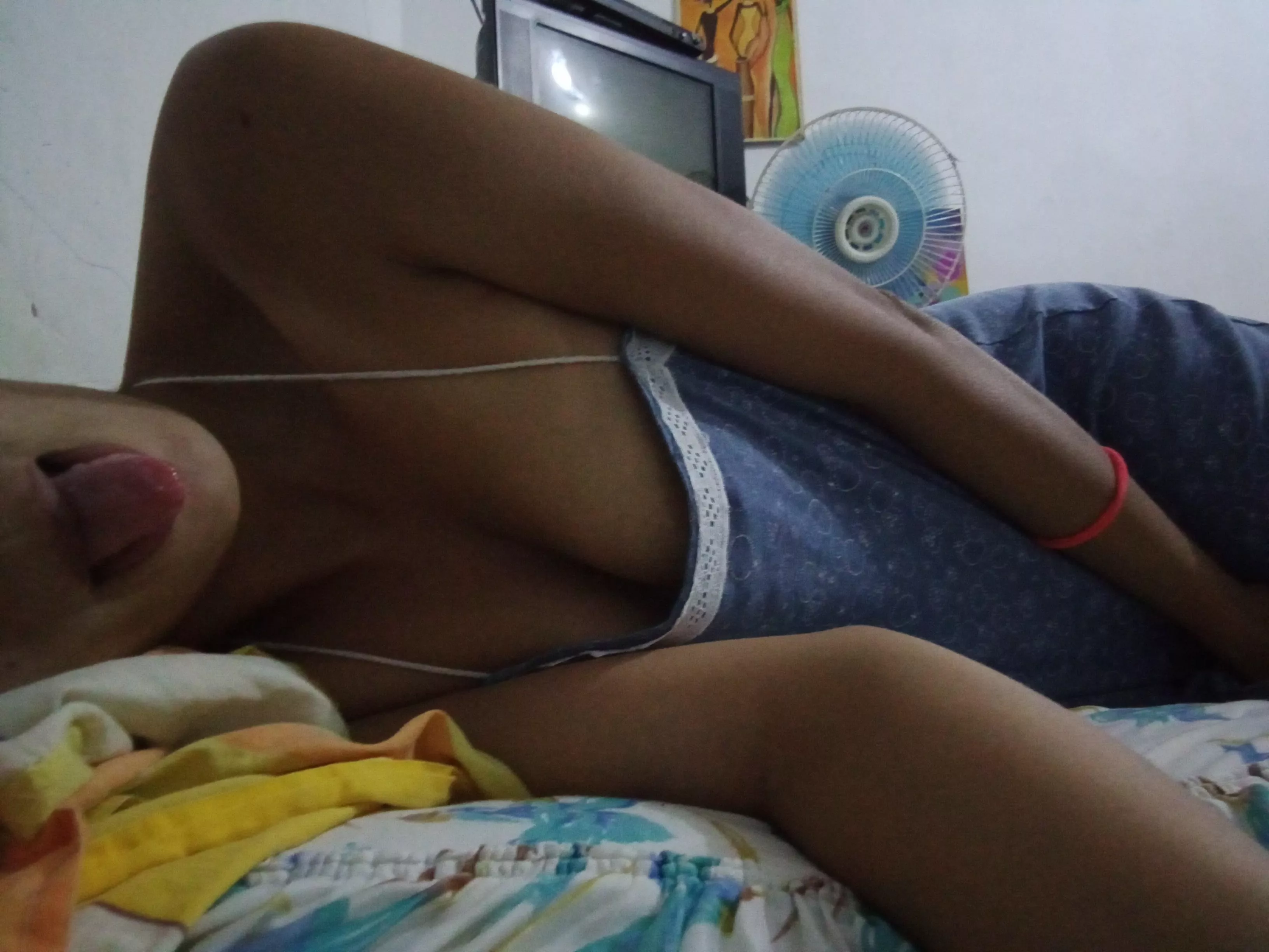 Love tossing on a nighty and letting what little boobs I have relax.