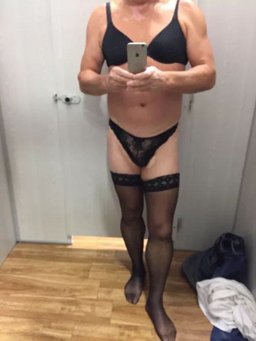 Love trying on new clothes in shop changing rooms