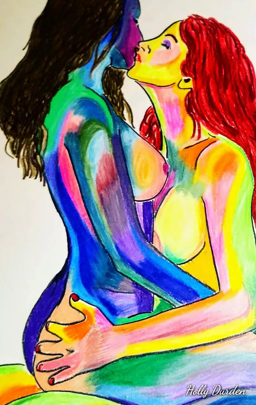 Lovers by Holly Durden o/c colored pencils Lovers by Holly Durden o/c colored pencils