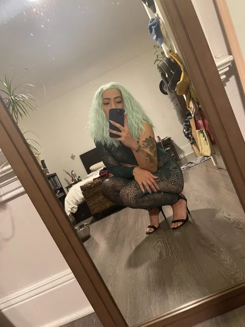 Loving green hair