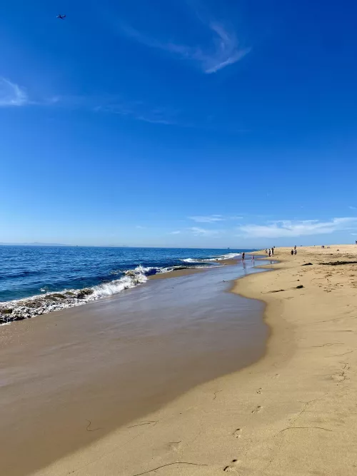 Low tide at The Wedge in Newport Beach California