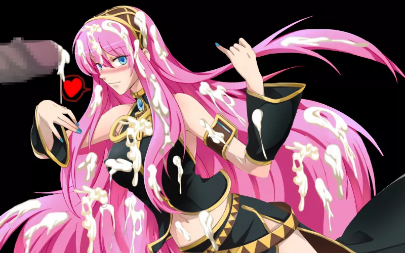 [Luka] Hot cum over long silky pink hair...