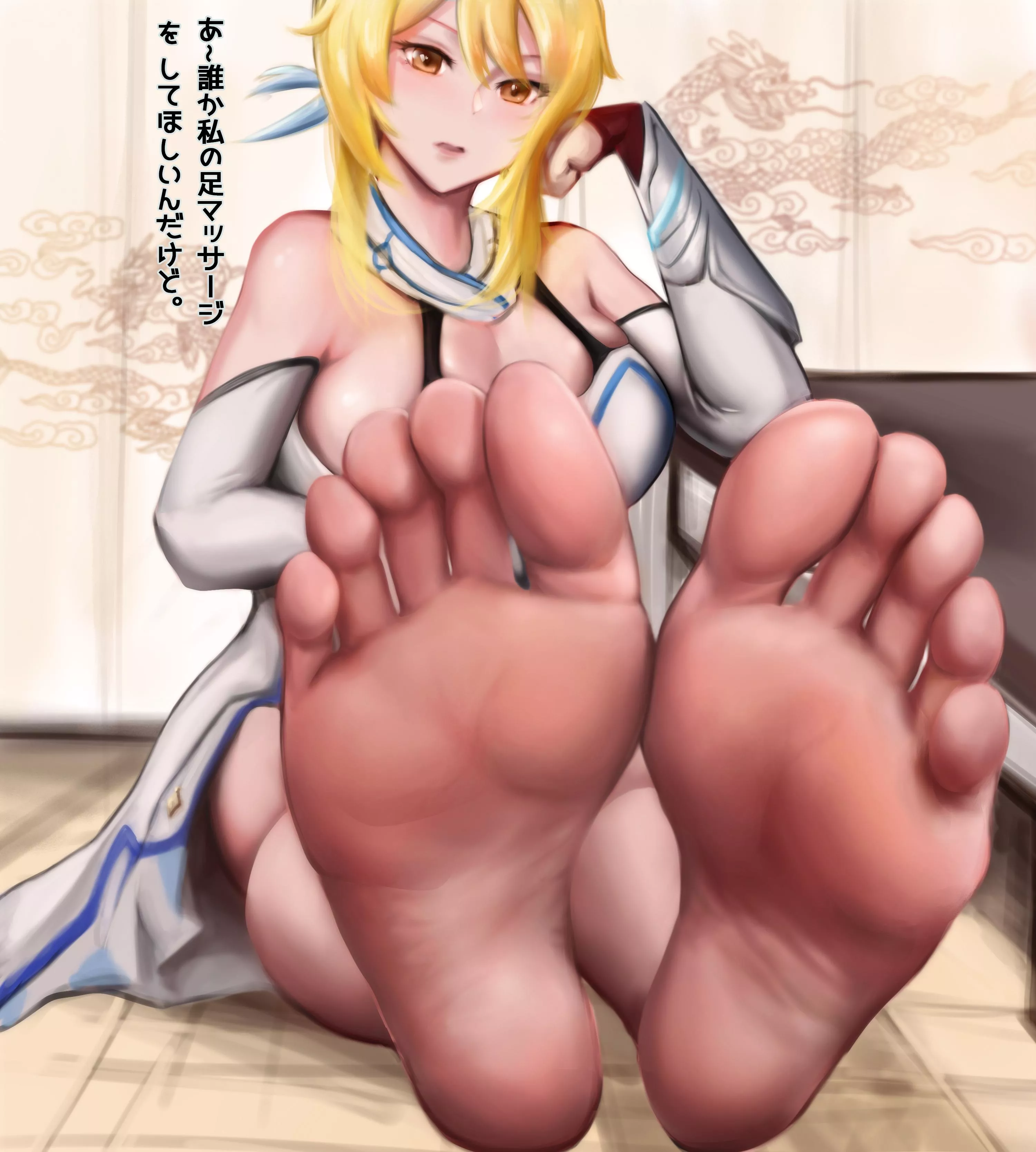 Lumine Taking a Break (Unyaaaan) [Genshin Impact]