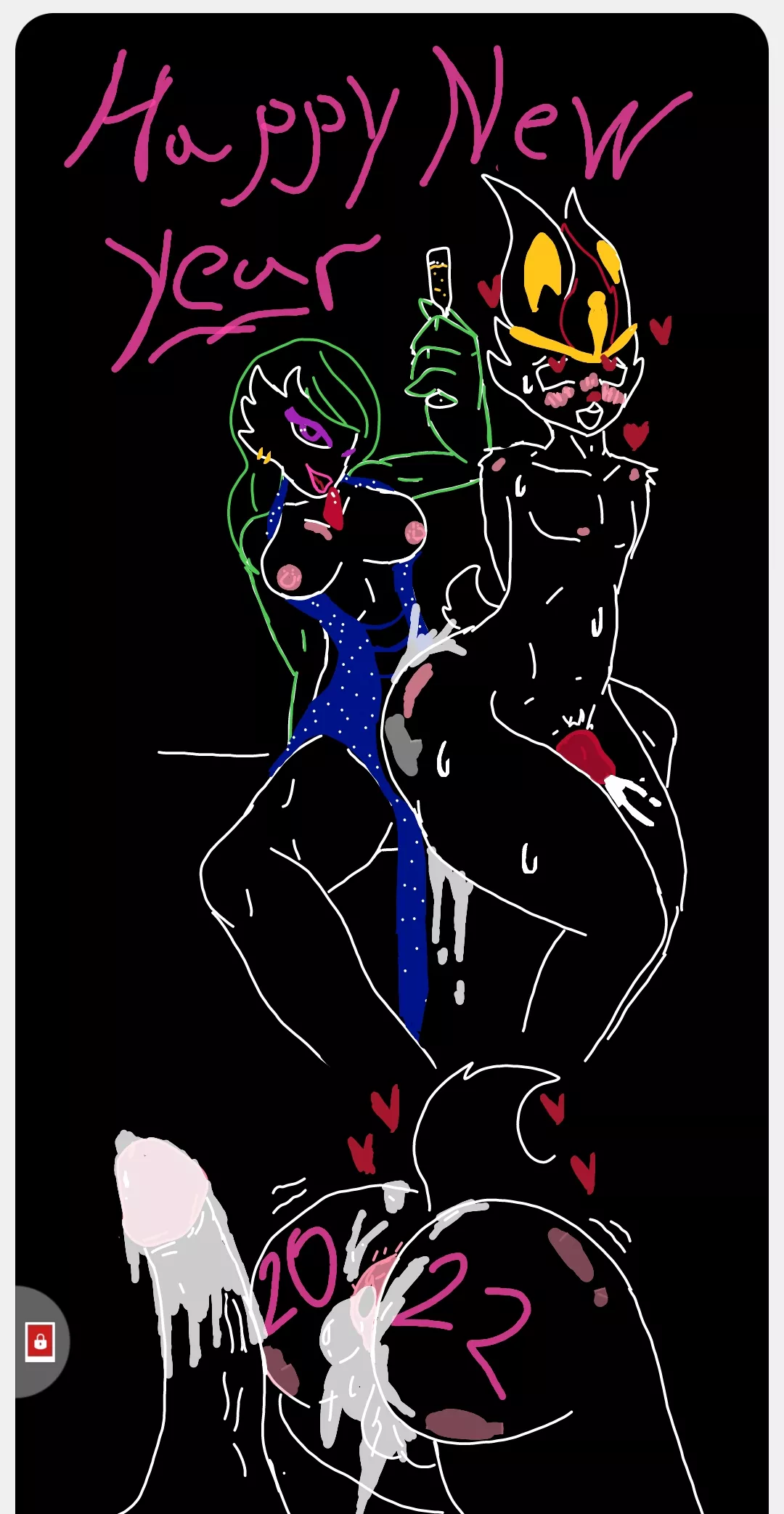 Luna & Cinder wish you all a happy new year. (I made this). Luna & Cinder wish you all a happy new year. (I made this).