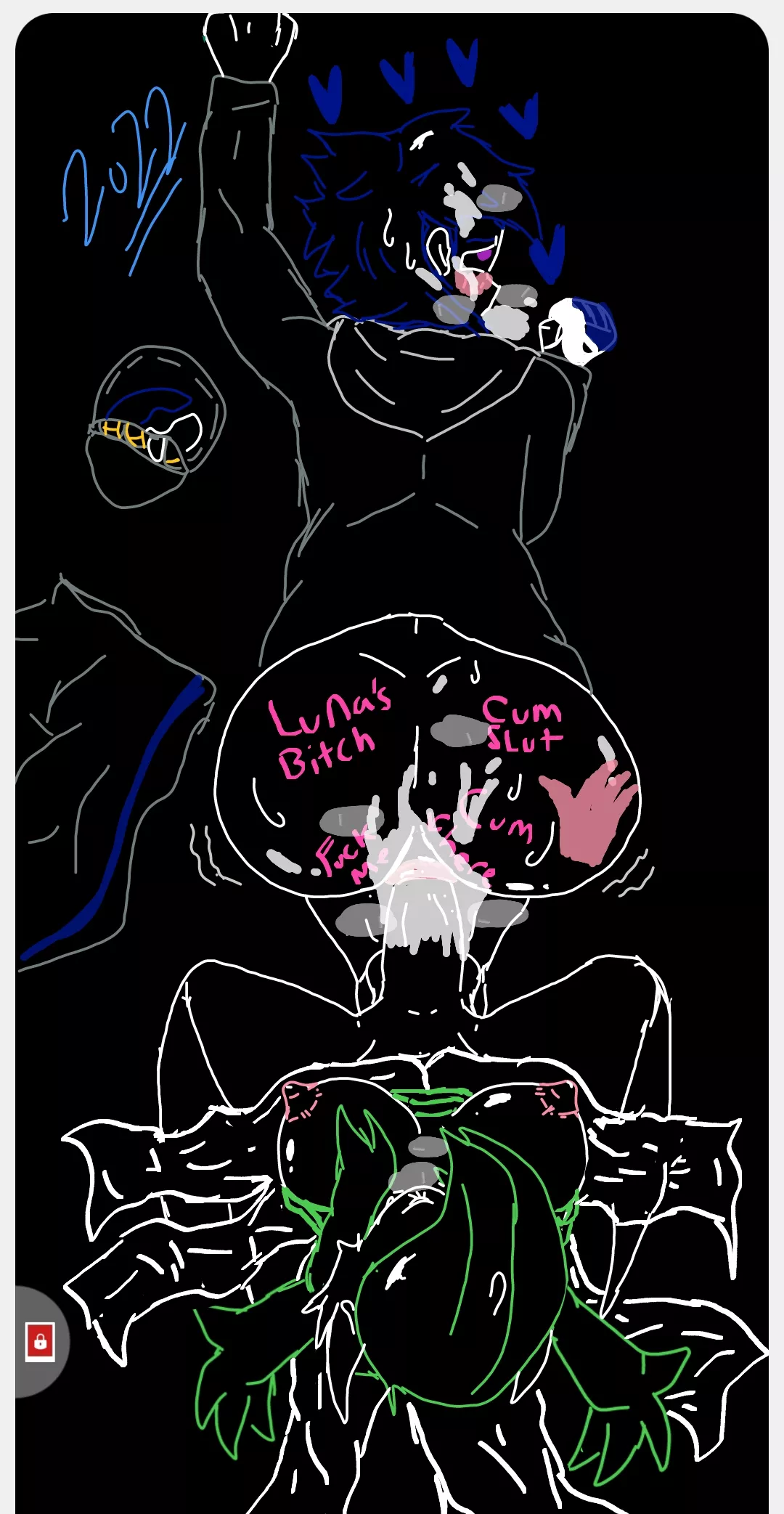 Luna fucking her cum sl*t of a master. (I made this)