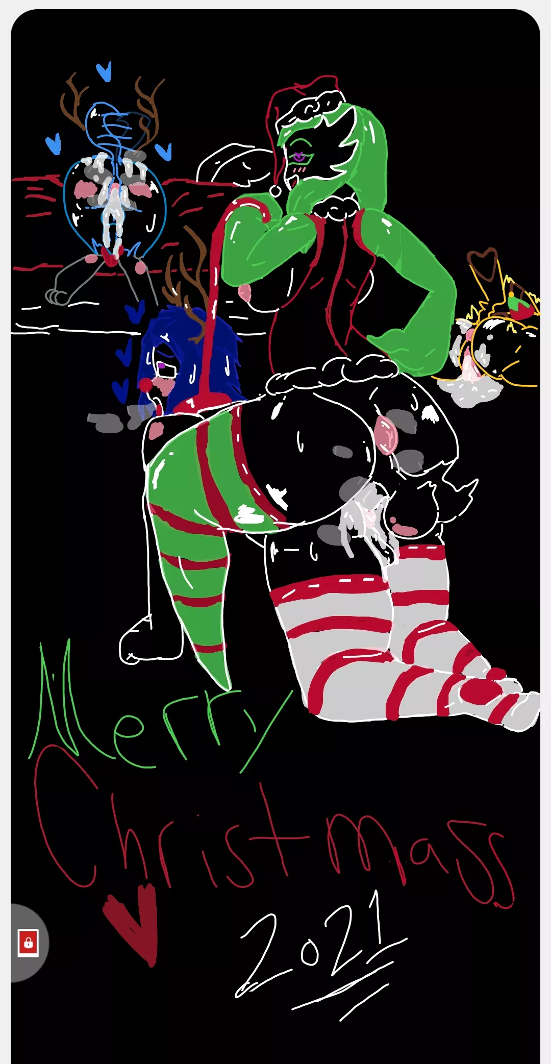 Luna giving her helpers a great gift.(I made this)