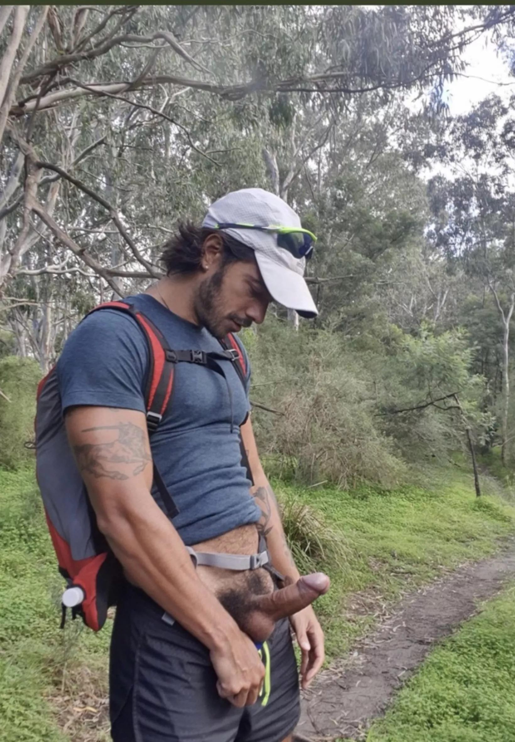 Luv guys advertising on a hike