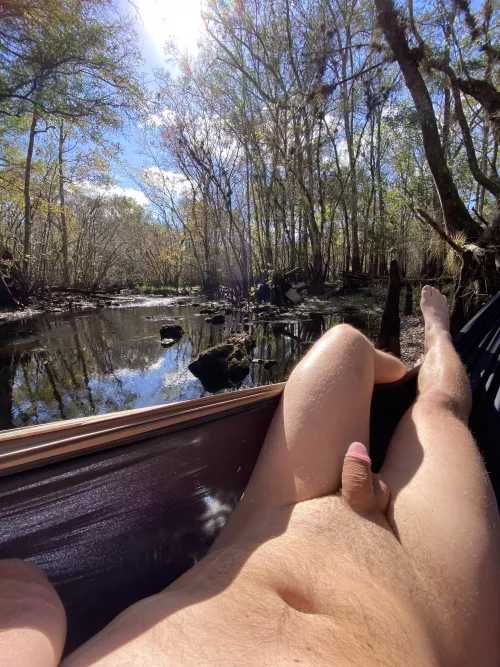 M [27, 196lbs, 5’9”] the sun, crisp air and babbling stream are medicine on the naked body