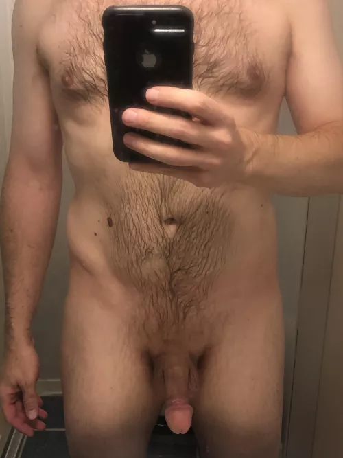 M 6’ 49 185. Freshly out of the shower. Had to have an routine EKG done and they had to shave spots in my chest hair to attach the electrodes. 😭. I think it grew back ok?