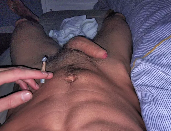 [m] First time posting 😜 love smokin naked anyone wanna join sometime 😏