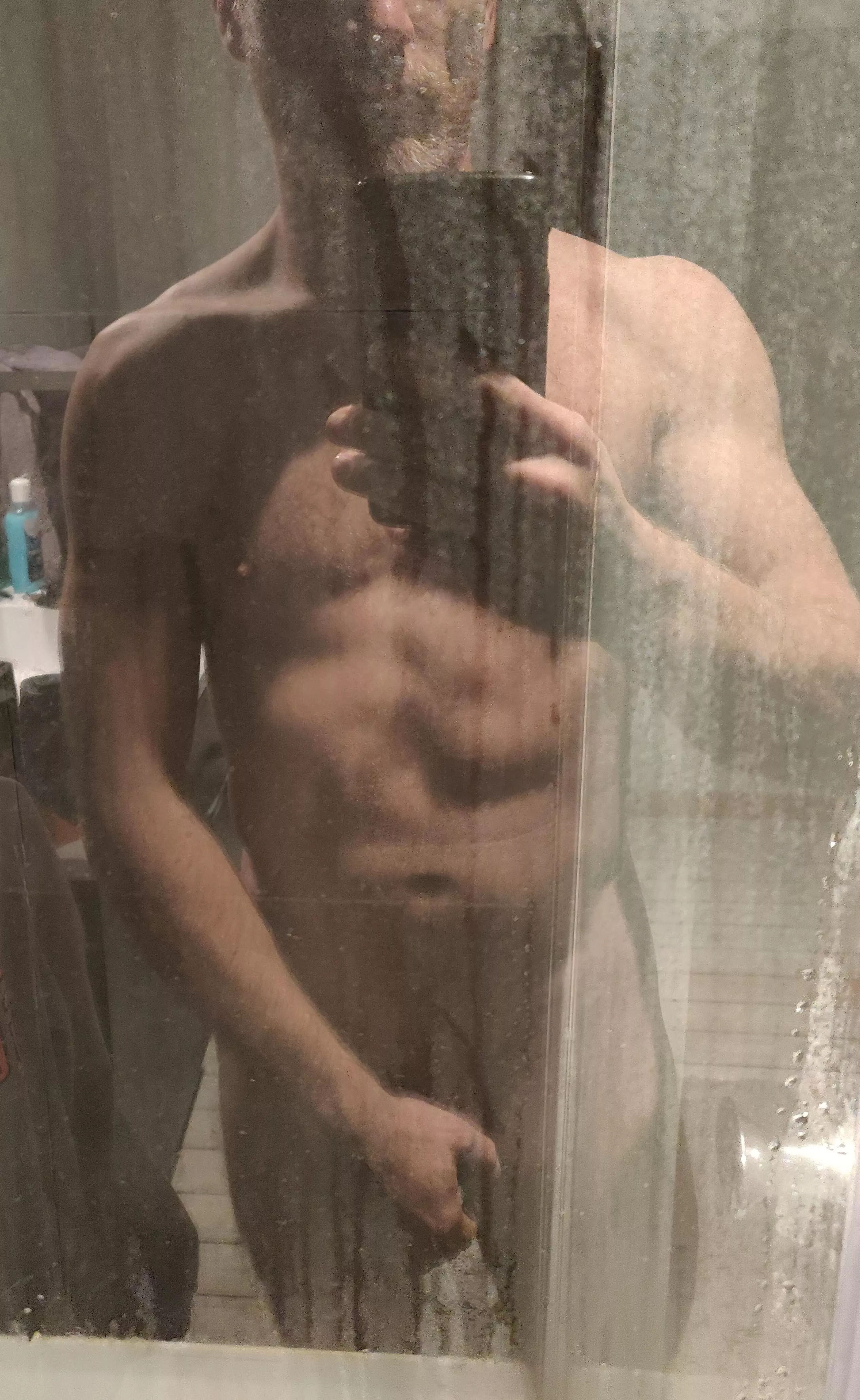 [m] ready for a hot post workout shower.