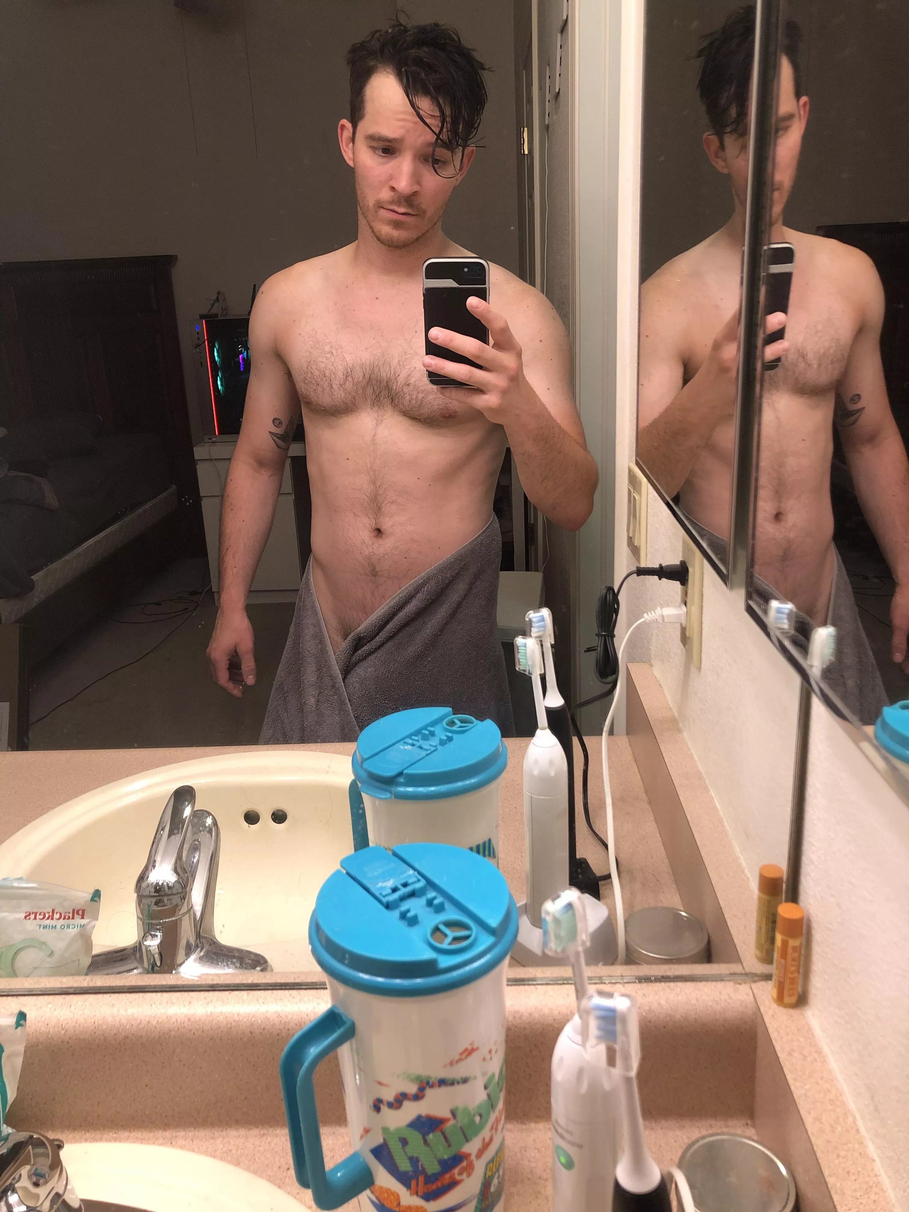 (m) right out of the shower (m) right out of the shower