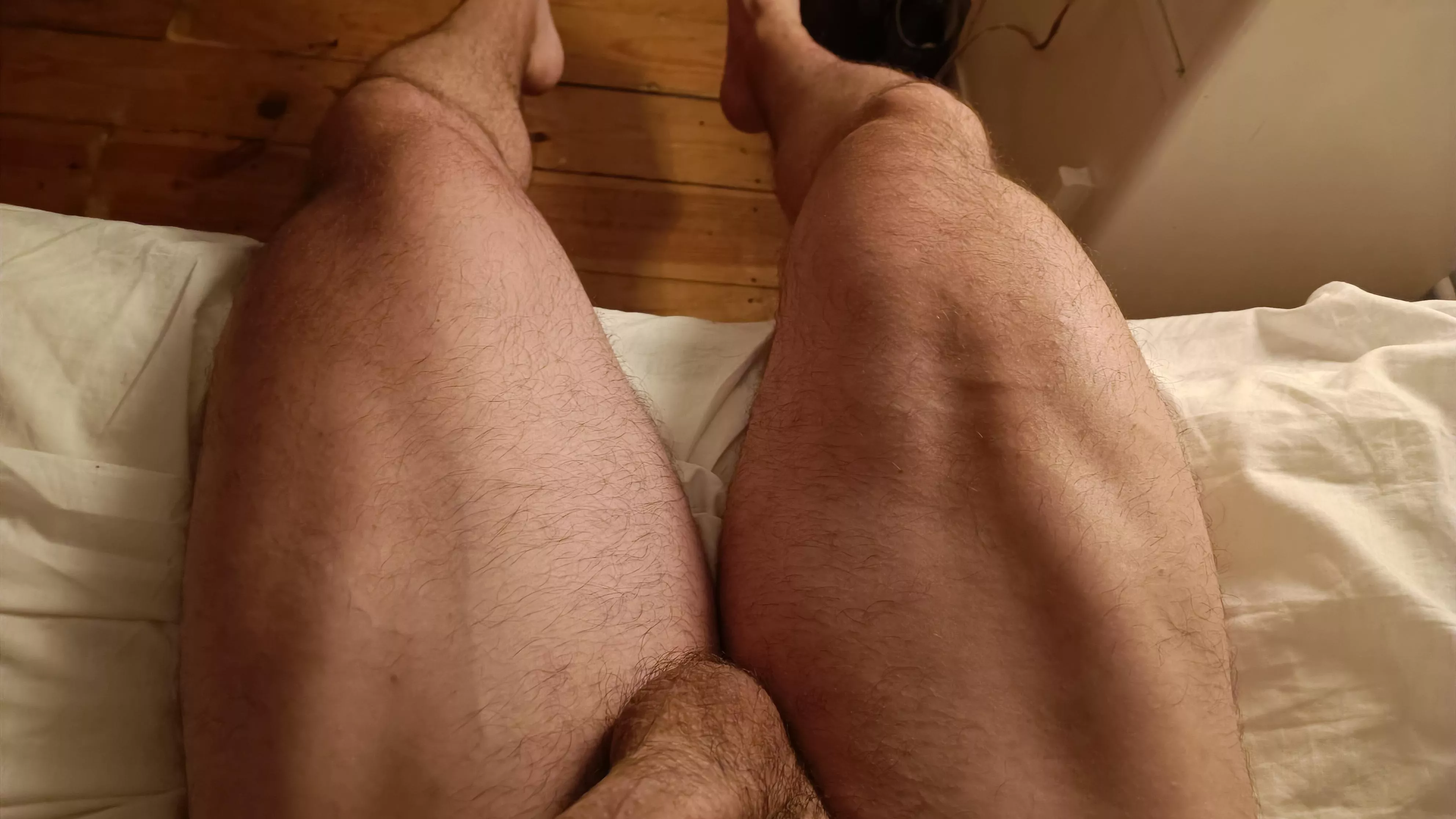[m] Sorry! Would you mind massaging my legs, please? Workout was intense 🥵