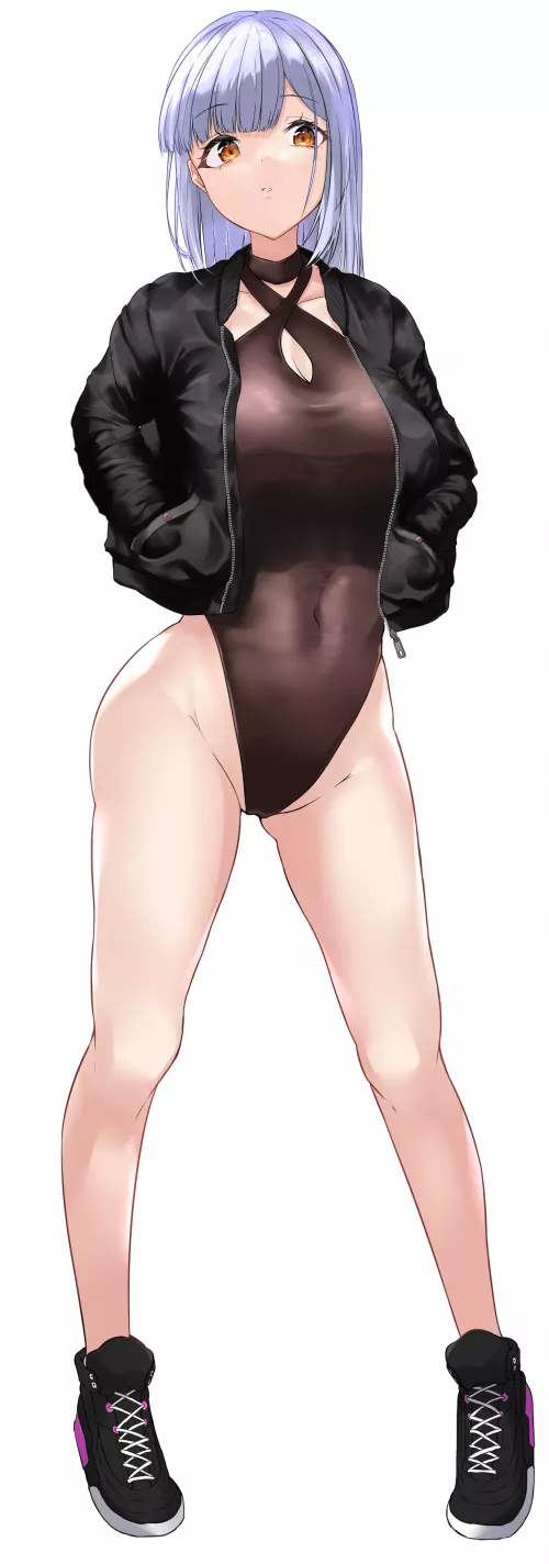 MA-1 Highleg Leotard And Jacket (ogura toast ) [Original]