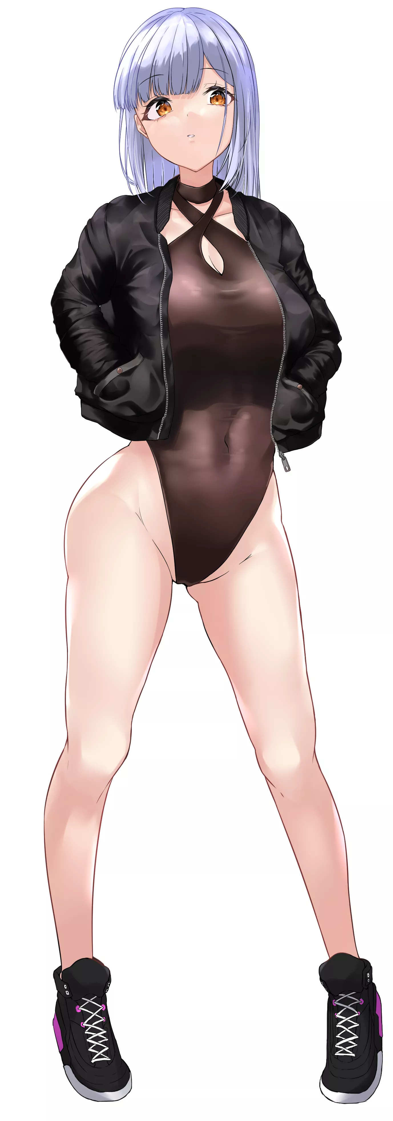 MA-1 Highleg Leotard And Jacket (ogura toast ) [Original]