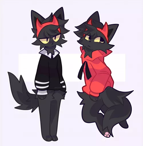 Made a fursona ! [ art by me @zestylemonss on twitter ]
