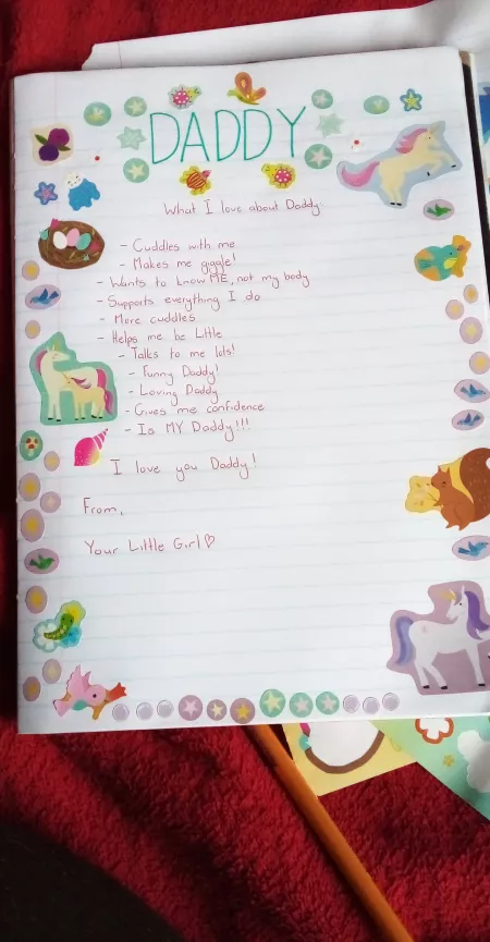 Made a page for Daddy! ❤