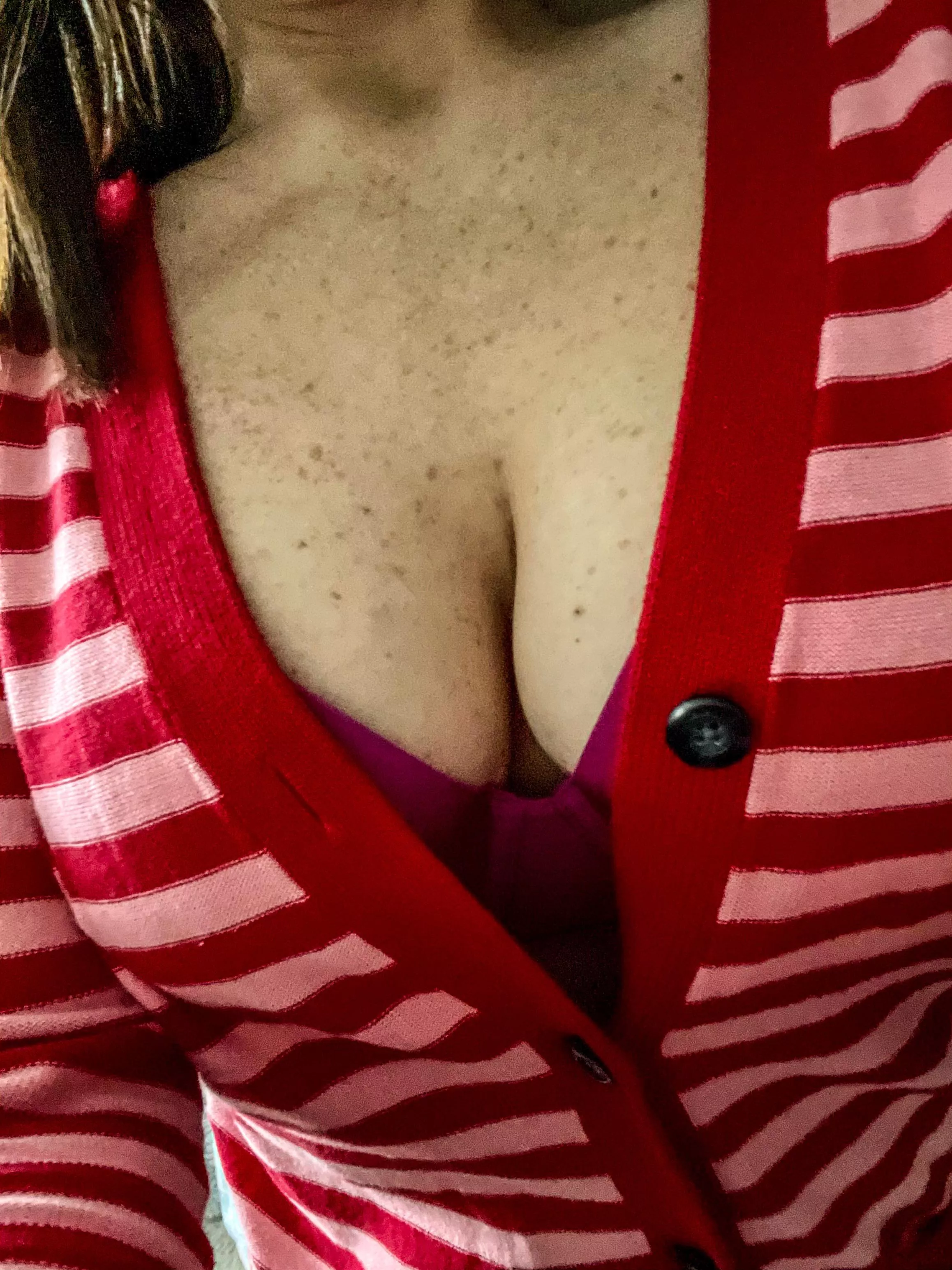 Made it to school and noticed that I forgot my blouse. Good thing none of the kids saw me! Made it to school and noticed that I forgot my blouse. Good thing none of the kids saw me!