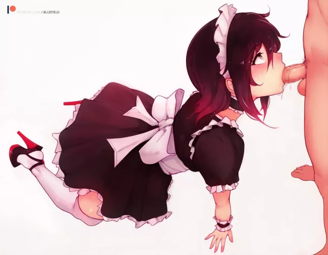 Maid Ruby cleans up everything, whether it’s dirty dishes or her master’s cock. [bluefield]