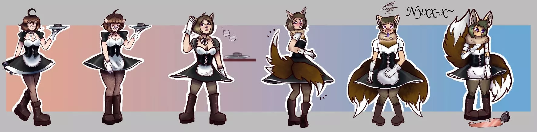 Maid to serve~ [FTM, Anthro Fox, Maid, Body Modifitlcation] by me (Commission)