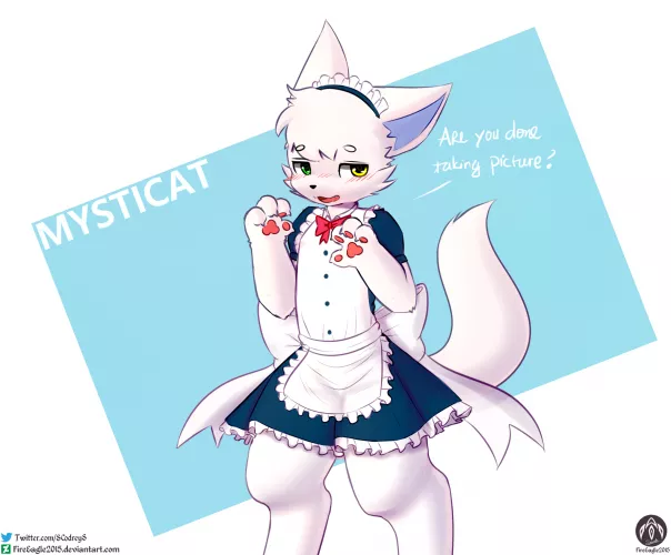 Maidsticat - Fan Art for a friend [Art by me @SCodreyS on Twitter]